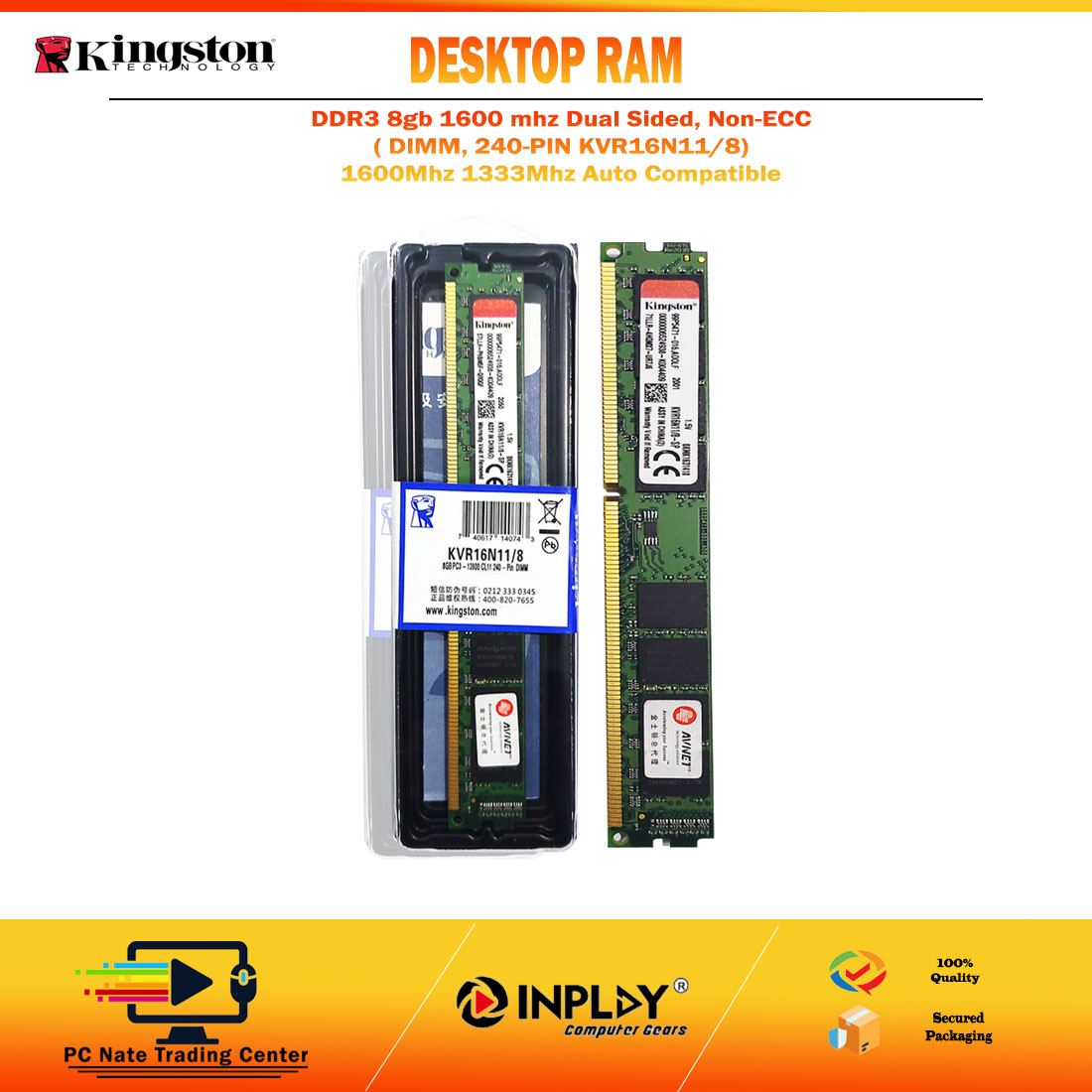 Kingston 8gb hot sale ram ddr3