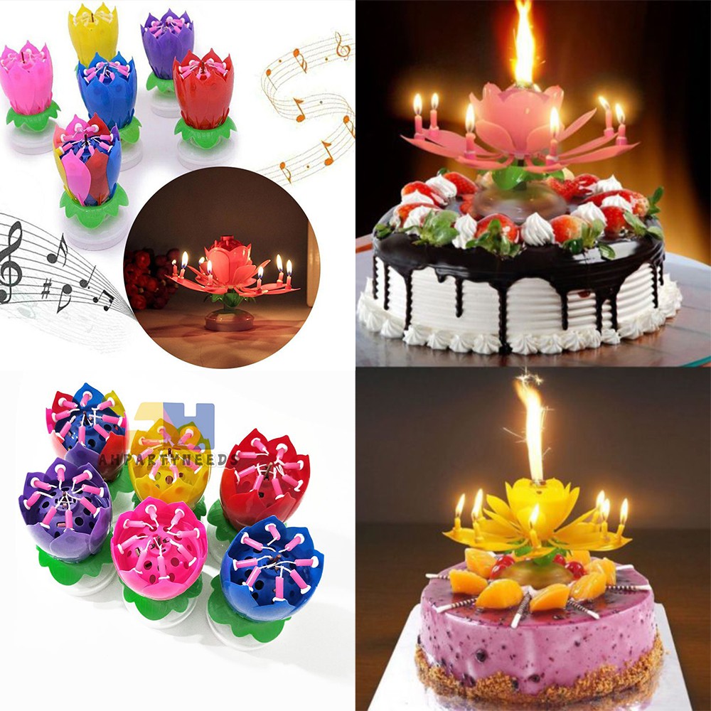 Birthday Cake Decorated With Candles And Flowers Background, Happy Birthday  In Pictures Background Image And Wallpaper for Free Download