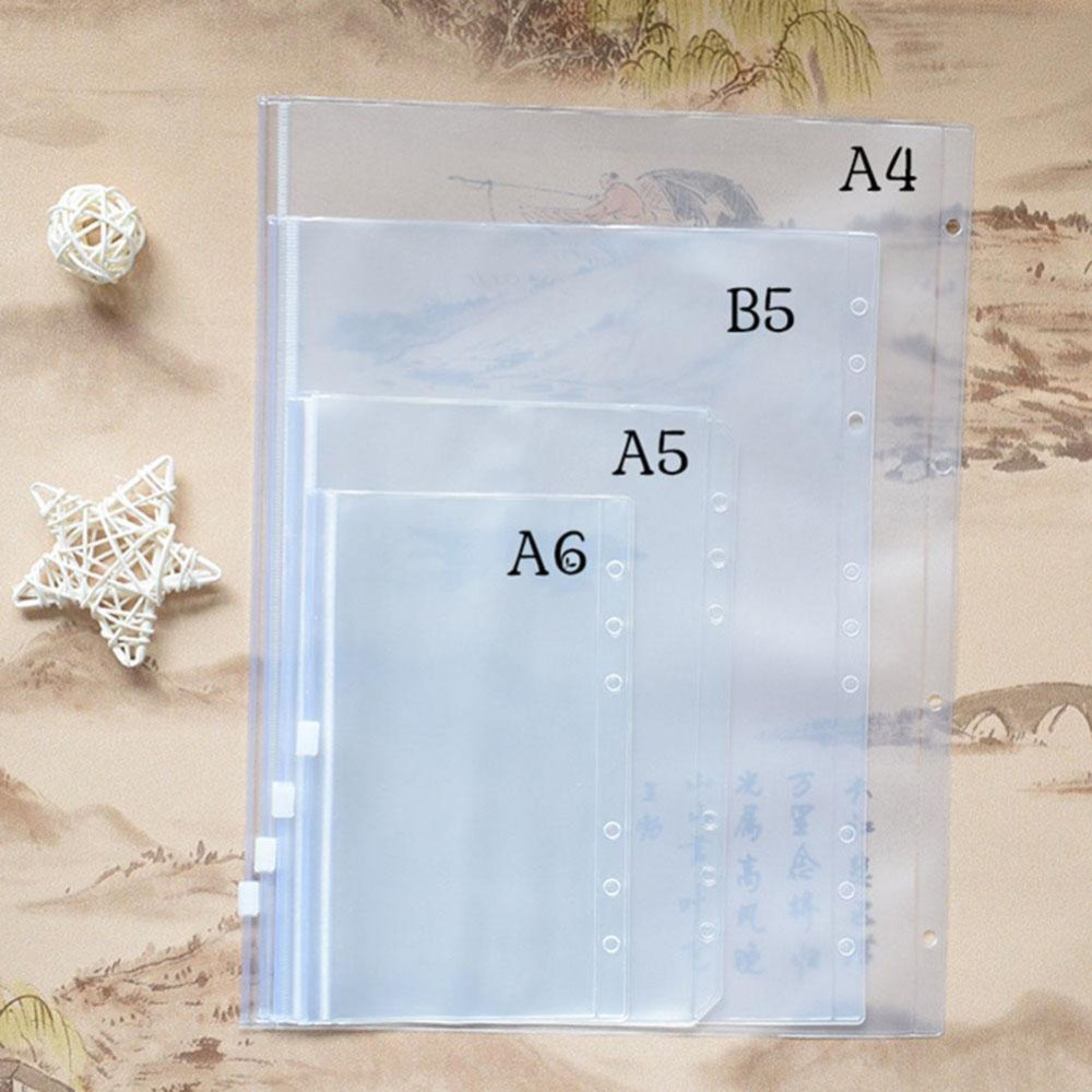 Bìa Sách A4/A5/A6/A7 Của Trường Trong Suốt Clip Tập Tin Sổ Tay ĐÓNG GÁY Sổ Kế Hoạch Vòng Lá Rời