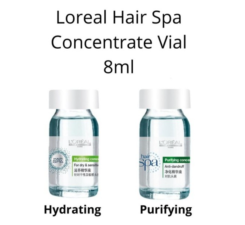 L'Oreal Hair Spa Concentrate Vial 8ml Hydrating or Purifying Anti Dandruff  Dry Scalp Sensitive Skin | Lazada PH