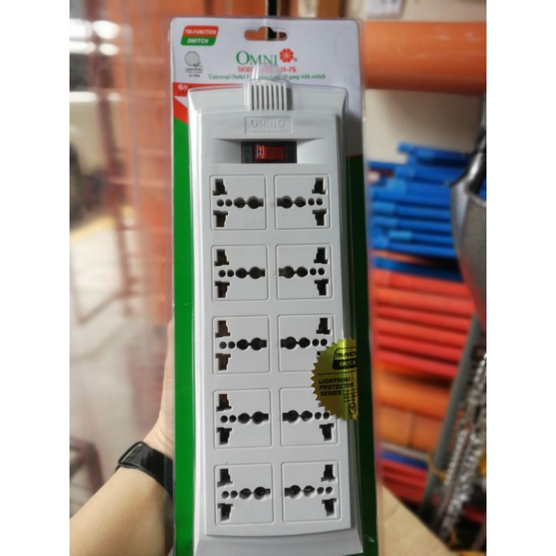 Omni 10 Gang Universal Extension Cord Wire W Switch 1 83 Meters WEU 110 PK Lazada PH