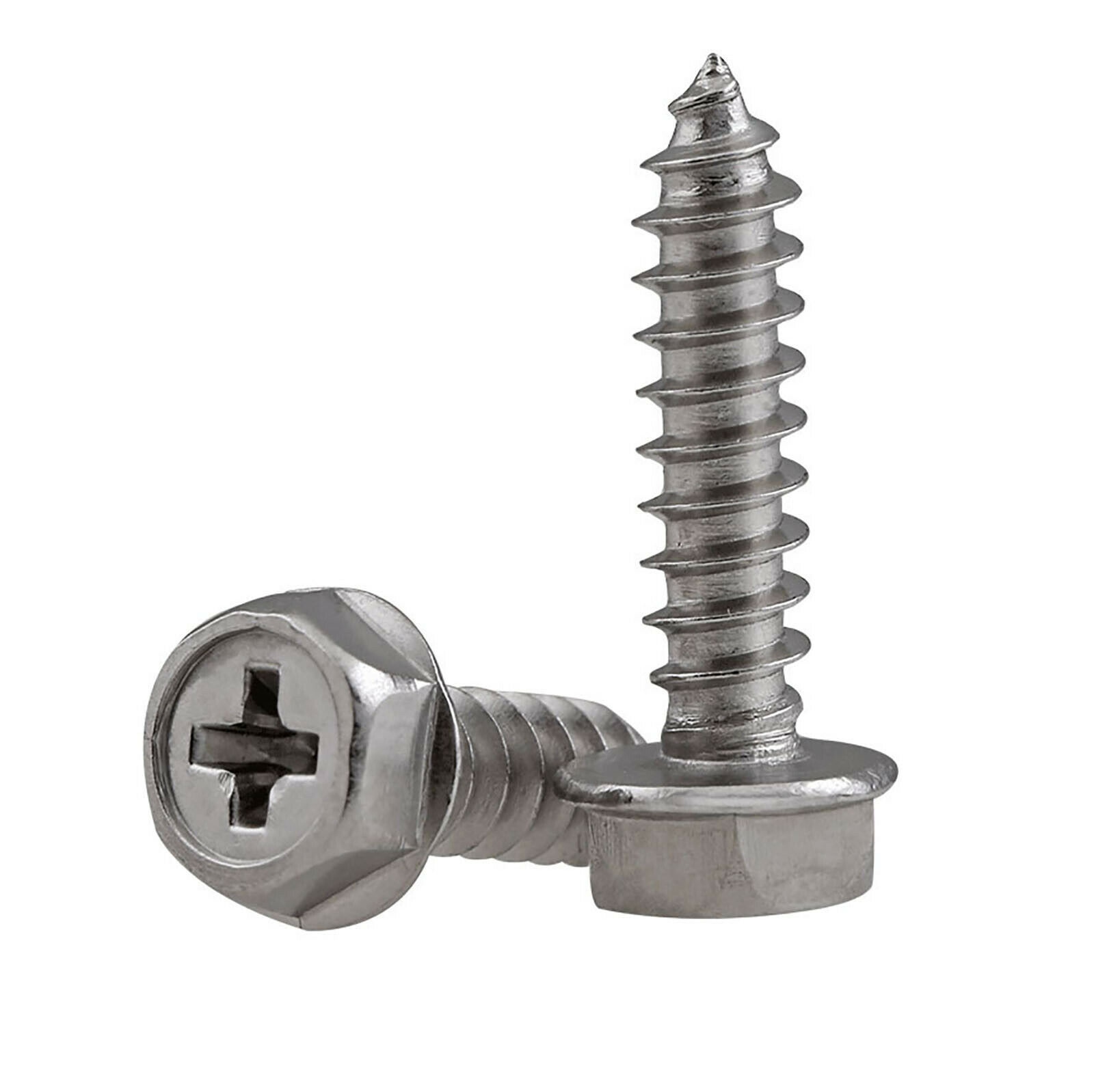 M3 M6 Phillips External Hex Flange Self Tapping Wood Screws With Pad