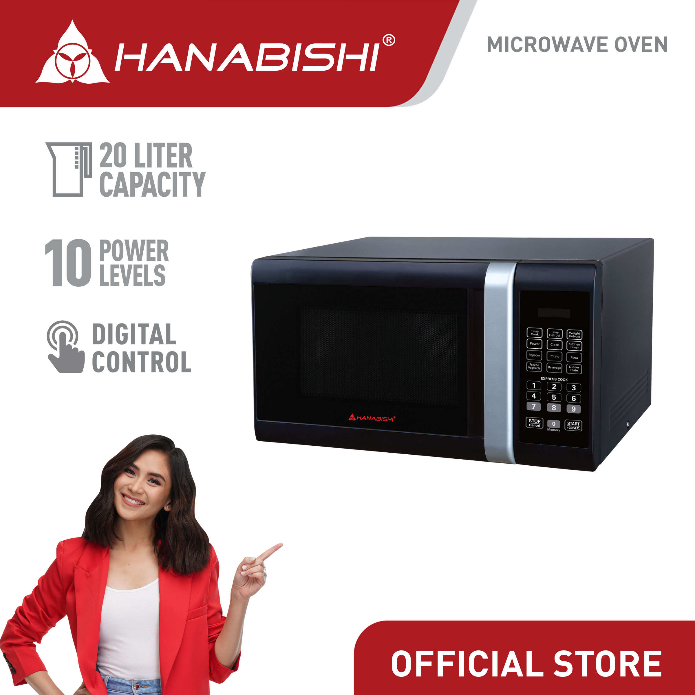 hanabishi microwave oven 20 liters price