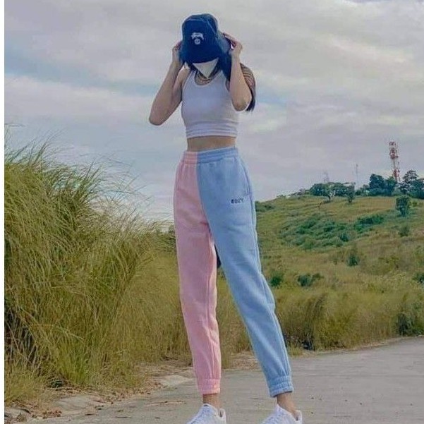 Two-Toned Cozy Trendy Jogger Pants For 