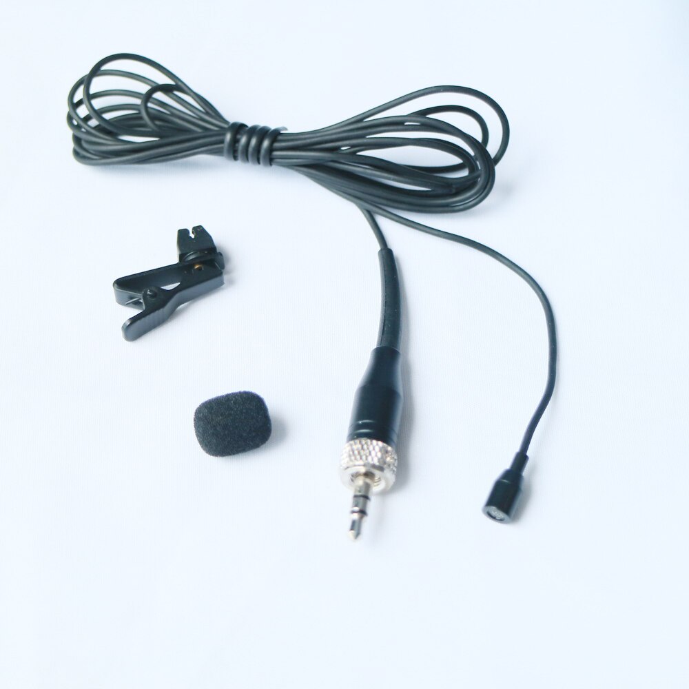 Black Mini Tie Clip Lavalier Lapel Microphone for Sennheiser EW100 G2 G3 G4 Wireless BeltPack