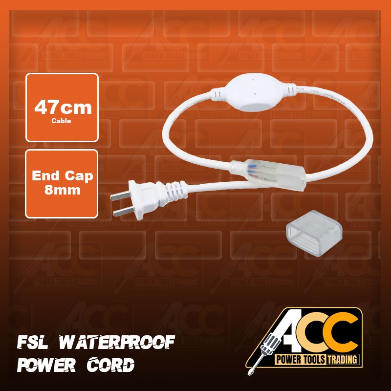 FSL High Voltage Waterproof Power cord with End Cap (8mm) Lazada PH