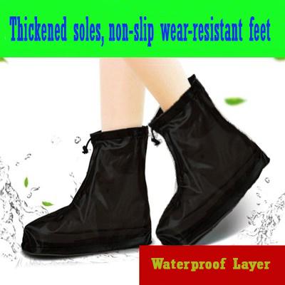 Motorcycle Rain Boot Shoes Covers Scootor Non Slip Boots Covers 100 Waterproof Adjusting Tightness - 