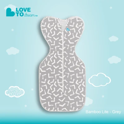 Love To Dream Swaddle UP™ (Stage 1) Bamboo Lite 0.2 TOG Grey (S)