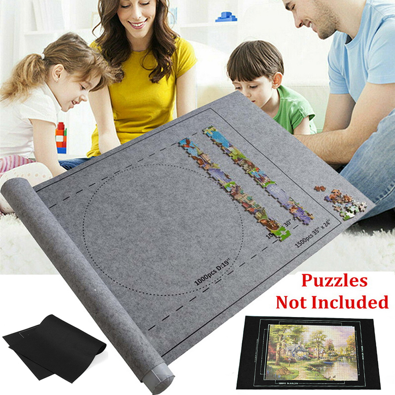Uw80 3สีเก็บผ้าห่ม Puzzle Saver Felt Pad Rolling จิ๊กซอว์พรมเก็บของ Organizer ผ้าห่มจอยเกมส์ของขวัญเด็ก