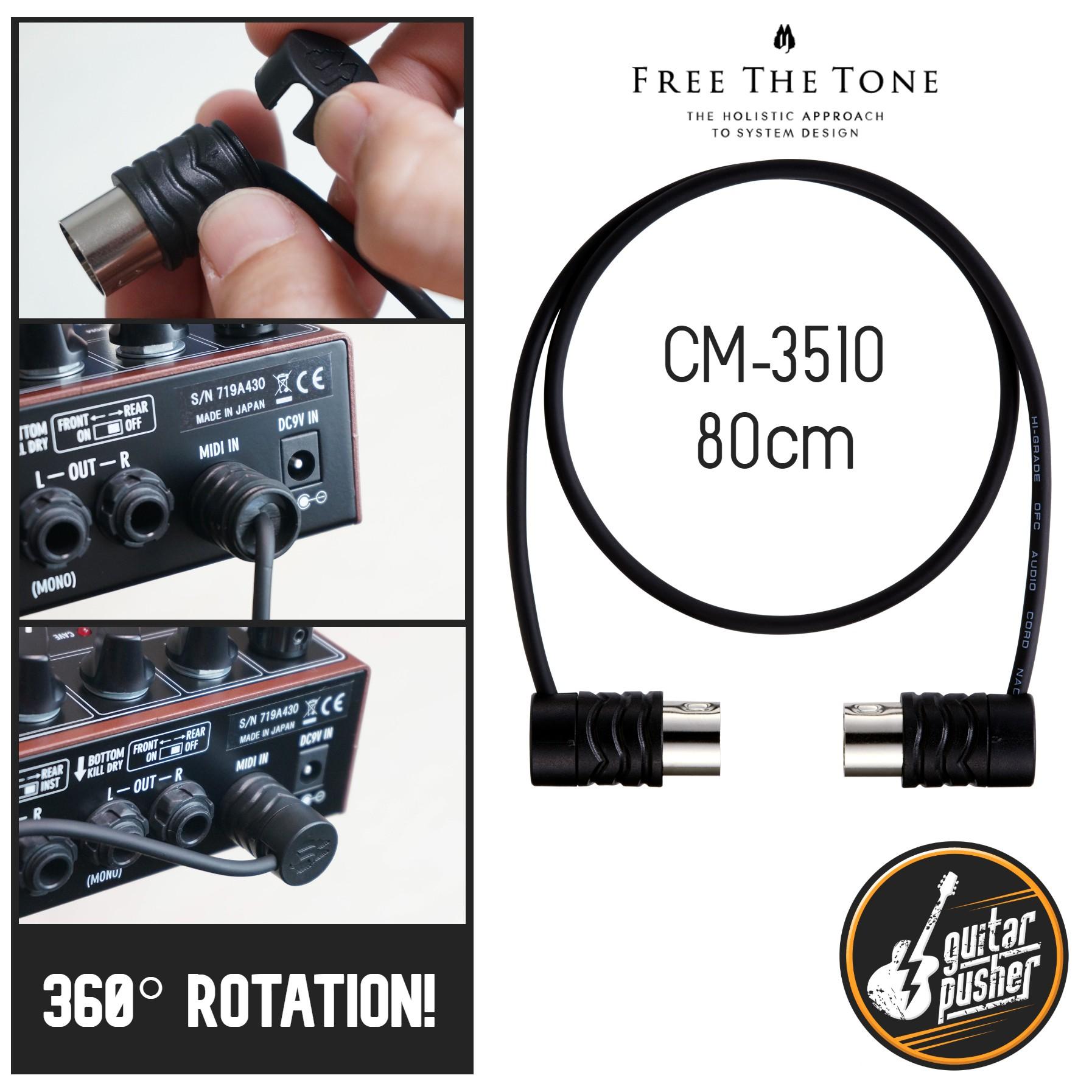 Free The Tone MC-3510 Angled MIDI Cable for Guitar Effects Made in