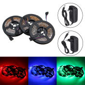 5050 RGB LED Tape Lights with Remote Control and Power Adapter