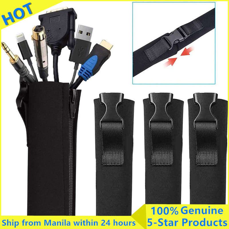 Cable Concealer Management Sleeve Wire Organizer for TV Computer Fridge  Neoprene Cord Cover Cable Hider Protector