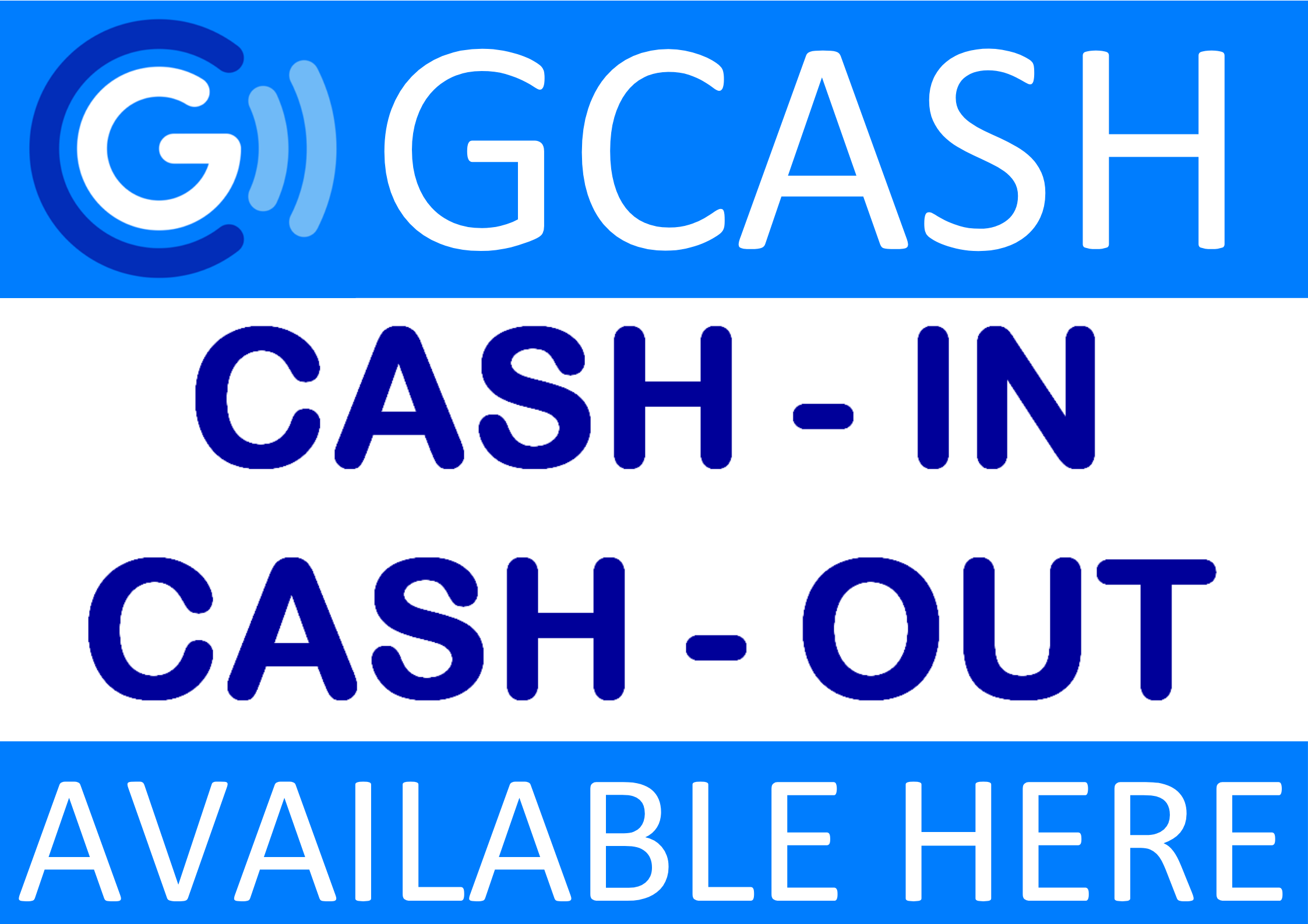 A5 SIZE LAMINATED GCASH CASH IN CASH OUT SIGNAGE | Lazada PH