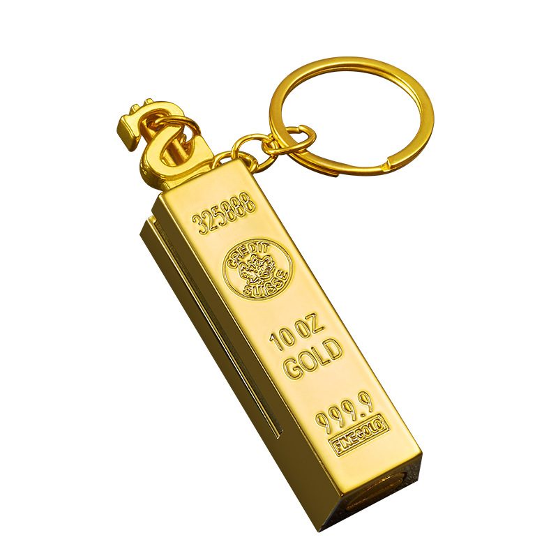 GOLD Bullion Metal Infinity Reusable Match Windproof Lighter Gadget  Keychain Cigarette Lighters for Stoners Camping Latest Gadgets Novelty -   Israel