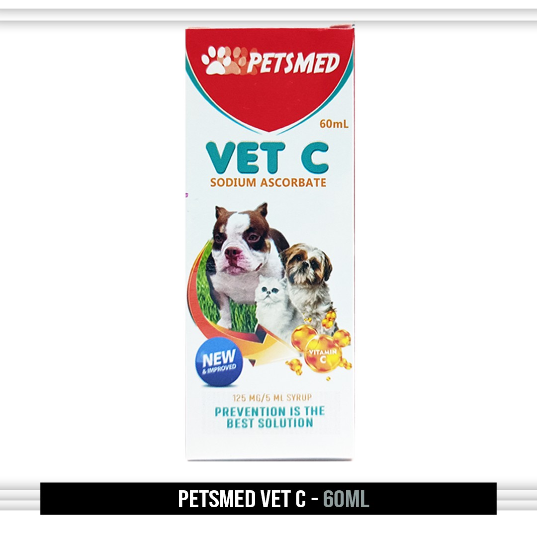 60mL Petsmed Vet C Sodium Ascorbate Prevention is the Best Solution For