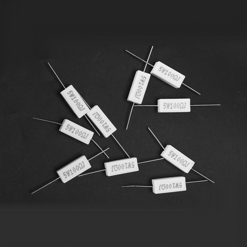10x Wirewound Ceramic Cement Resistors 100 Ohm 5W Watt 5%