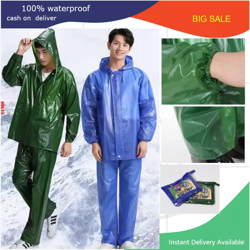 High quality 100 Waterproof Motorcycle Raincoat Makapal Kapote Outdoor