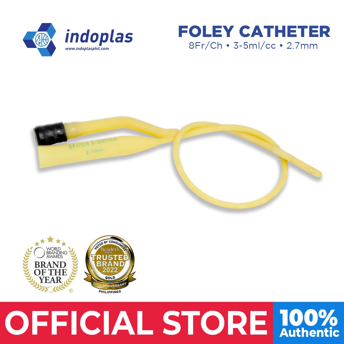 Indoplas Foley Balloon Catheter FR8 Box of 10 | Lazada PH