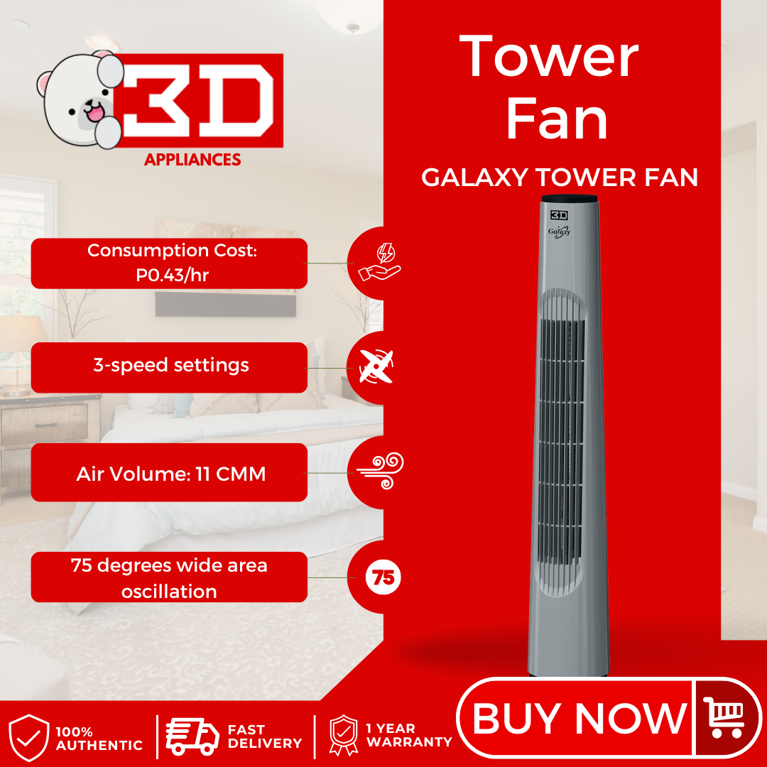 3D GALAXY TOWER FAN (TF10GX) Lazada PH