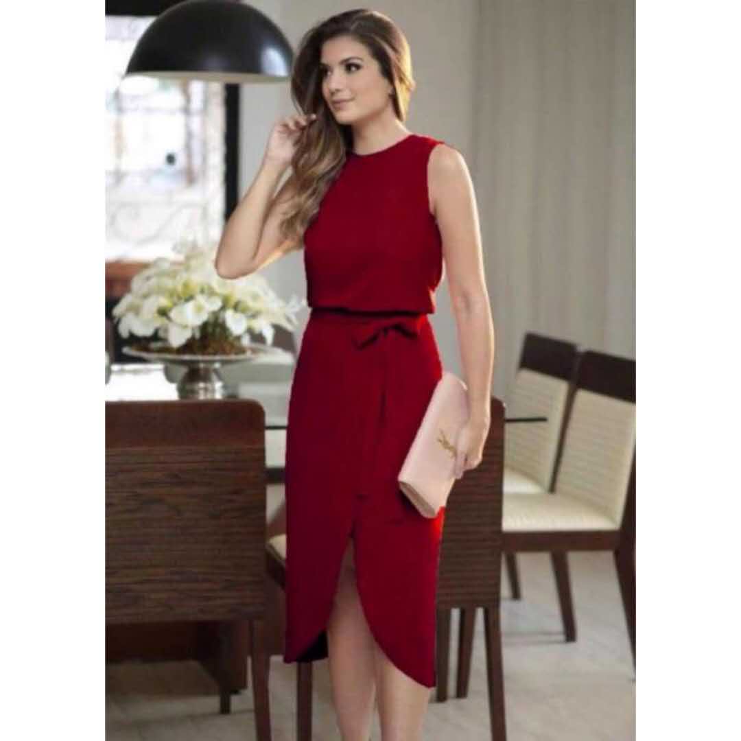 casual dress with belt