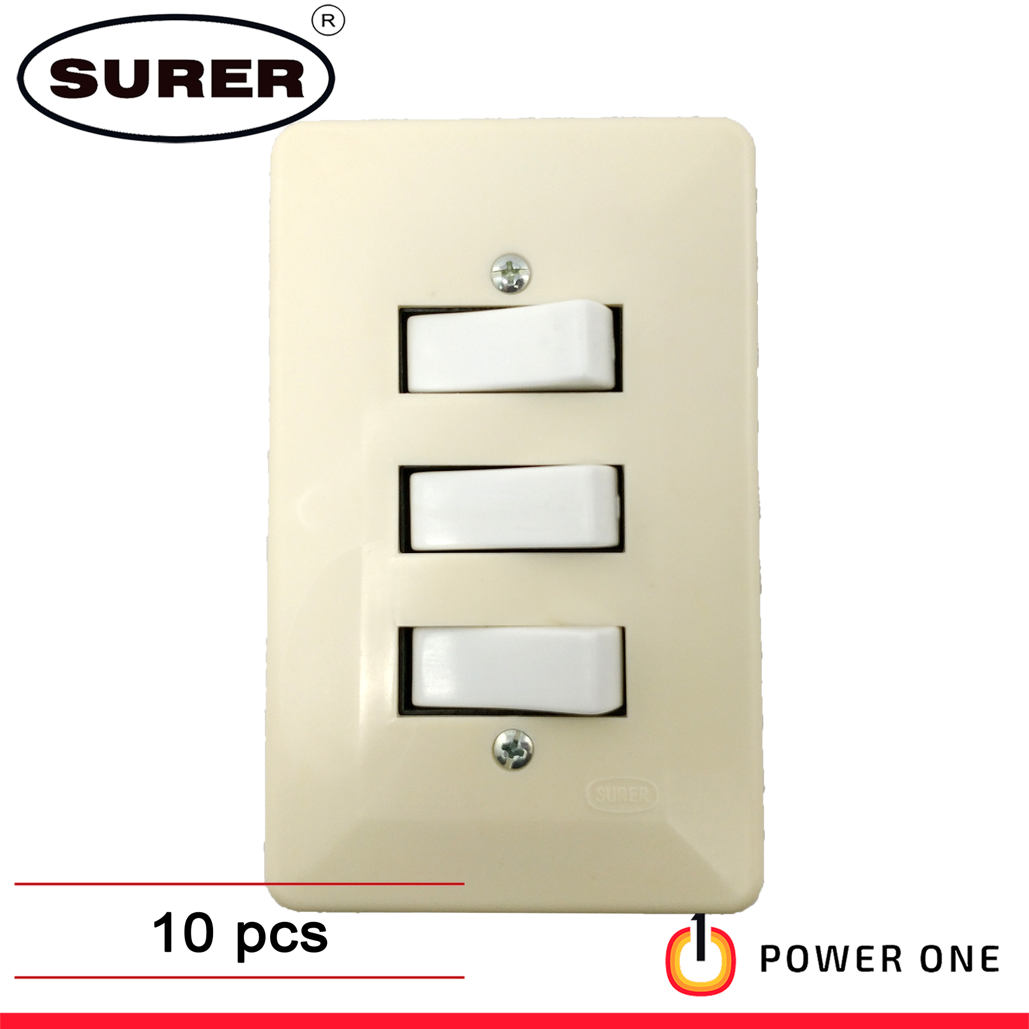 Surer 134053 Gang Single Pole Switch, Flush Type [DIY Series] Lazada PH