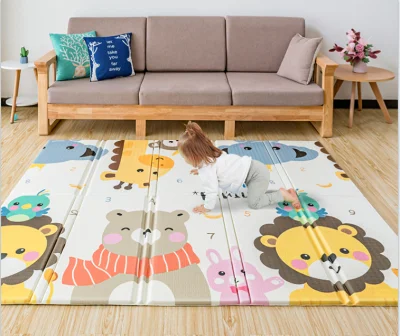 Large Thickening Baby Play Mat Children’s Play Mat Developing Room Crawling Pad Folding Mat Baby Carpet Outdoor Travel Mat Size 200CM×180CM
