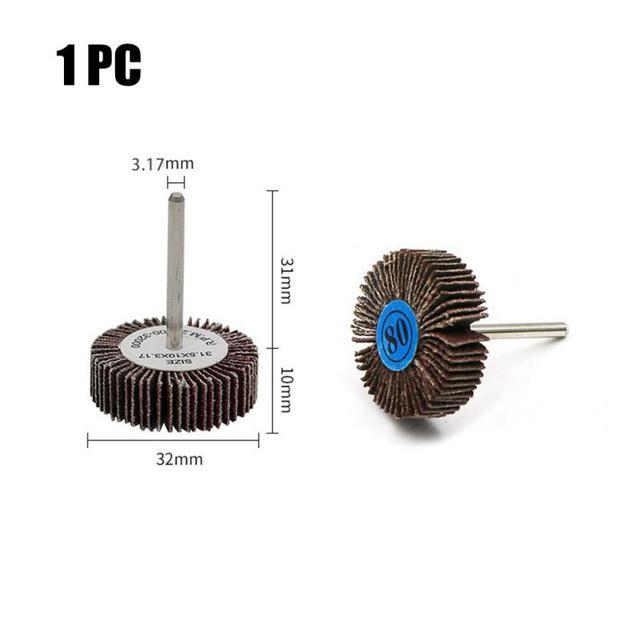 80 Grit 32mm Grinding Sanding Sandpaper Flap Wheel Discs For Rotary