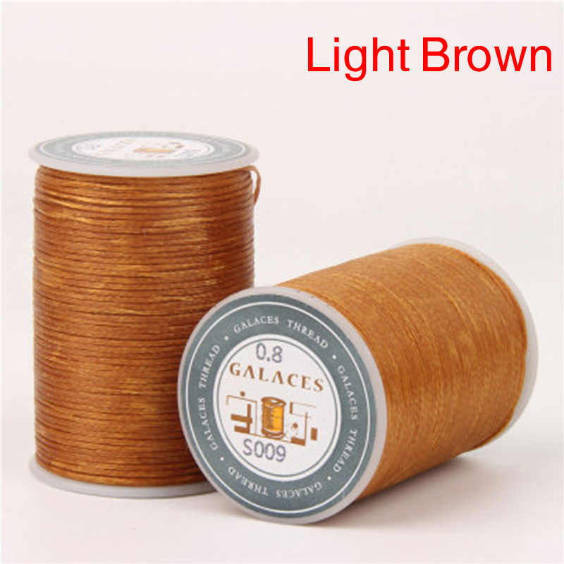 Yurongfx 1Roll Stiching Cord 0.8mm 90m Waxed Thread 150D Flat Polyester Cord Sewing Craft Leather