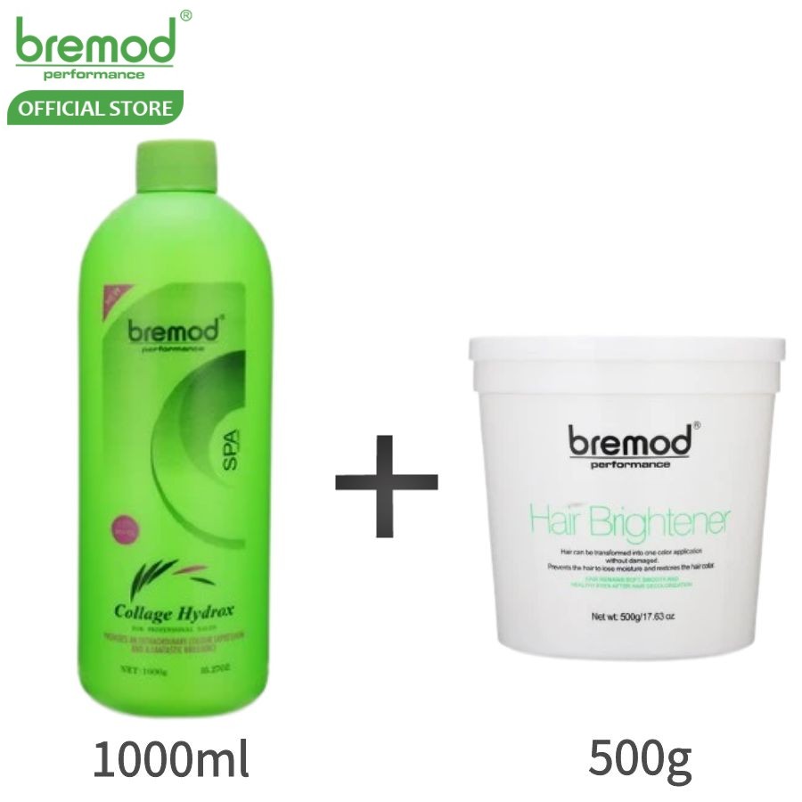 Bremod Performance Hair Brightener 500g + Hydrox oxidant cream 1000 ml good for hair color and