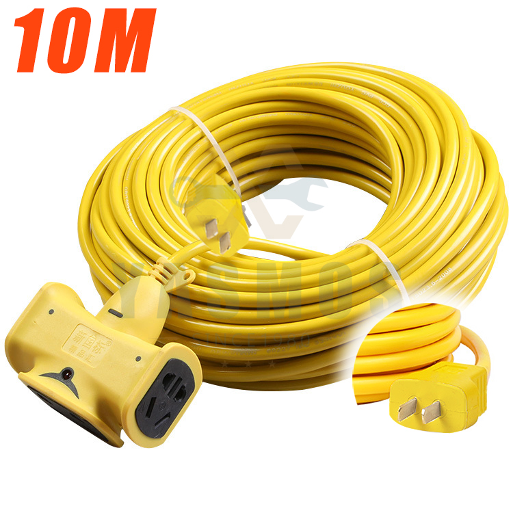 5M - 40M Yellow Electric Vehicle Power Extension Cord Socket With ...