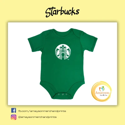 Amayson Food theme baby onesie - Starbucks
