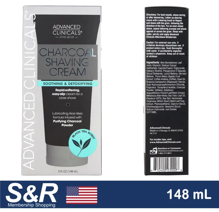 Advanced Clinicals Charcoal Shaving Cream 148ml Lazada Ph