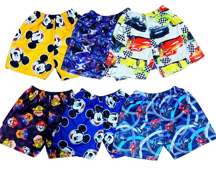 6pcs/3pcs Didos WHITE BRIEF With Printed Character assorted print