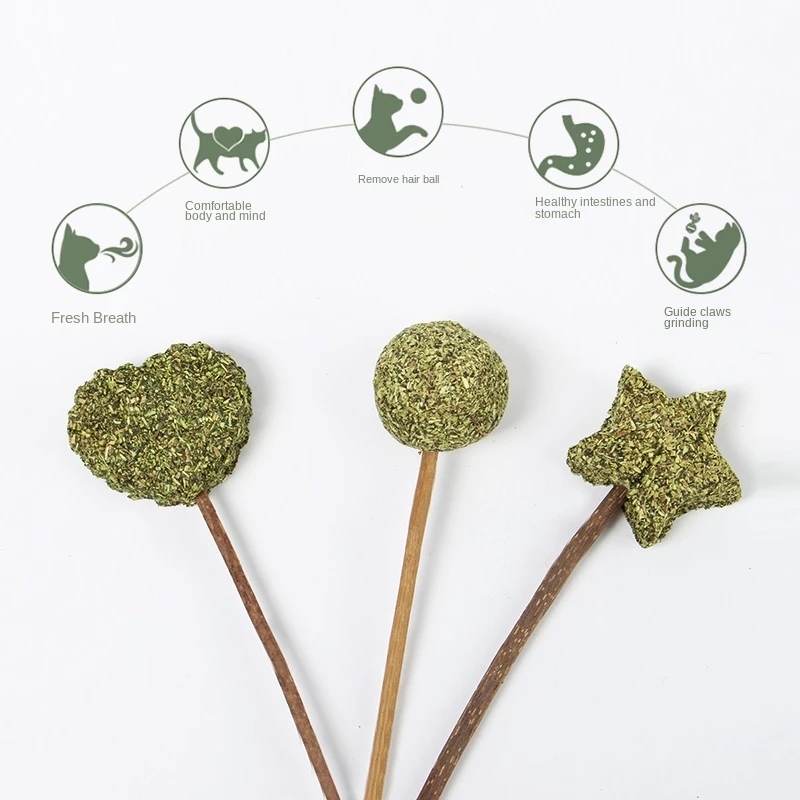 Catnip Lollipop Cat Toy Pet Kitten Chewing Toy Herbe Lollipop