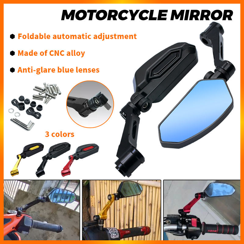 E&M Tracktion Side Mirror Motorcycle Foldable Side Mirror CNC Alloy