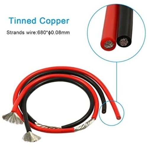 Coper Electric cables black/Red Silicone AWG Wire 18awg,14awg,13awg ...