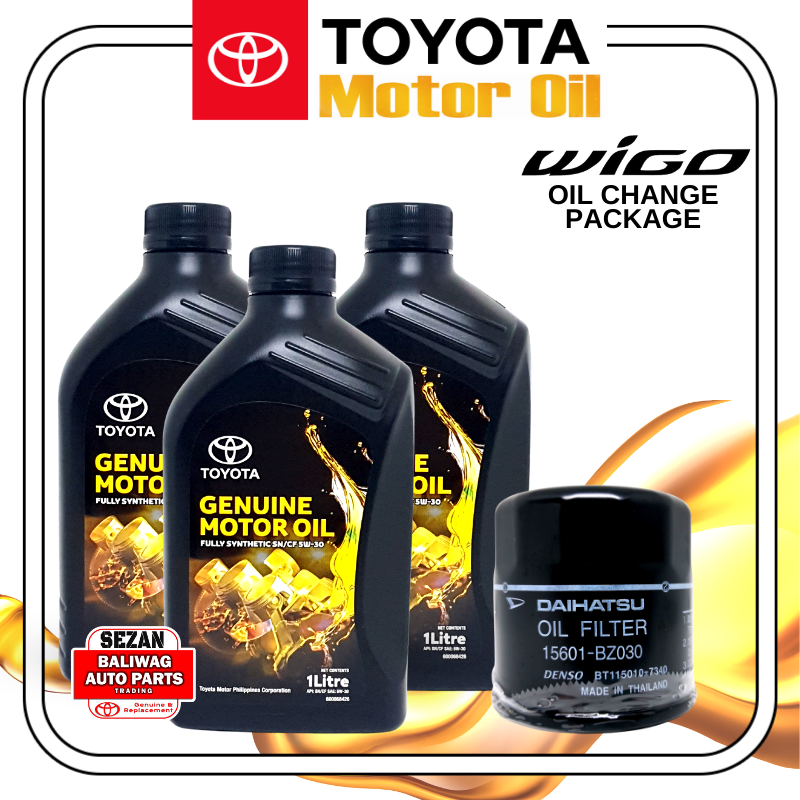 5W 30 FULLY SYNTHETIC 3 LITERS ORIGINAL TOYOTA MOTOR OIL WITH OIL