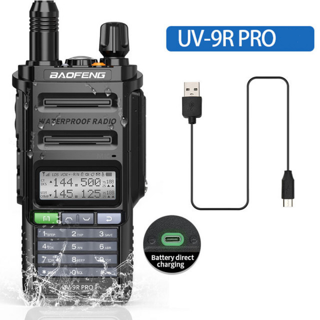 Auricolare Impermeabile Con Microfono E Pulsante PTT Per Walkie Talkie BaoFeng UV-9R / 9R Plus / BF-A58 / BF-9700