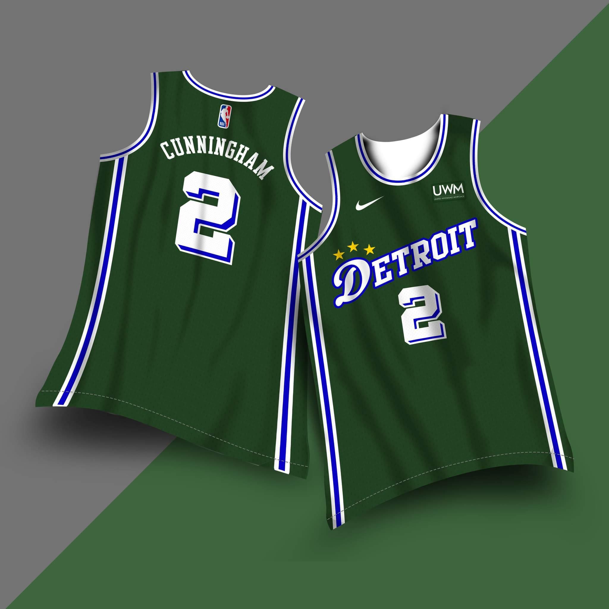 NEW 2023! City Edition Detroit Pistons CUNNINGHAM #2 Jersey, Full  Sublimation Jersey