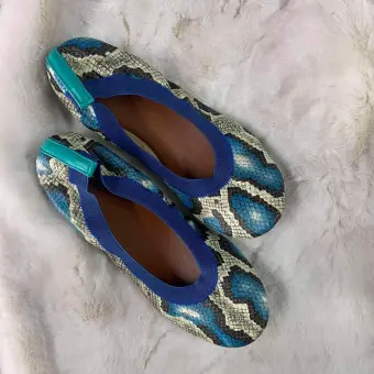 electric blue flat shoes