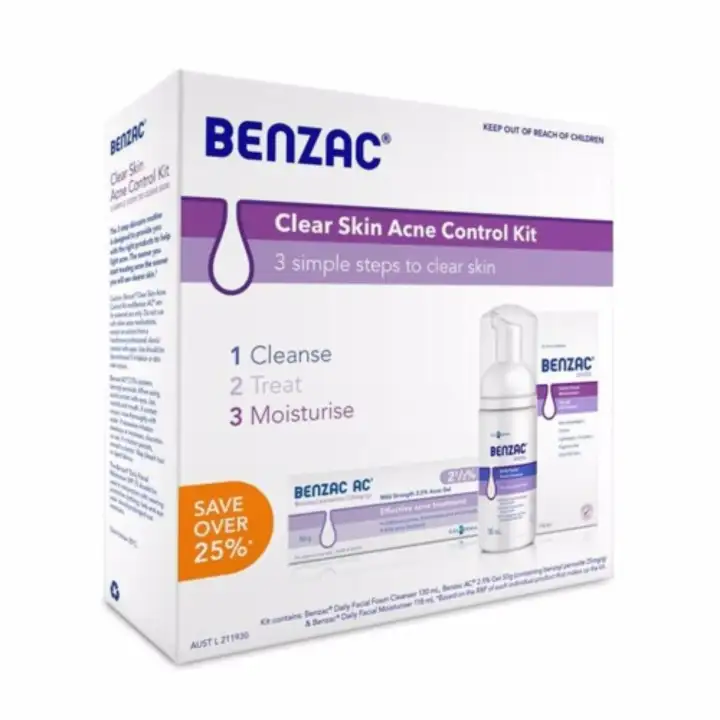 benzac daily facial foam cleanser