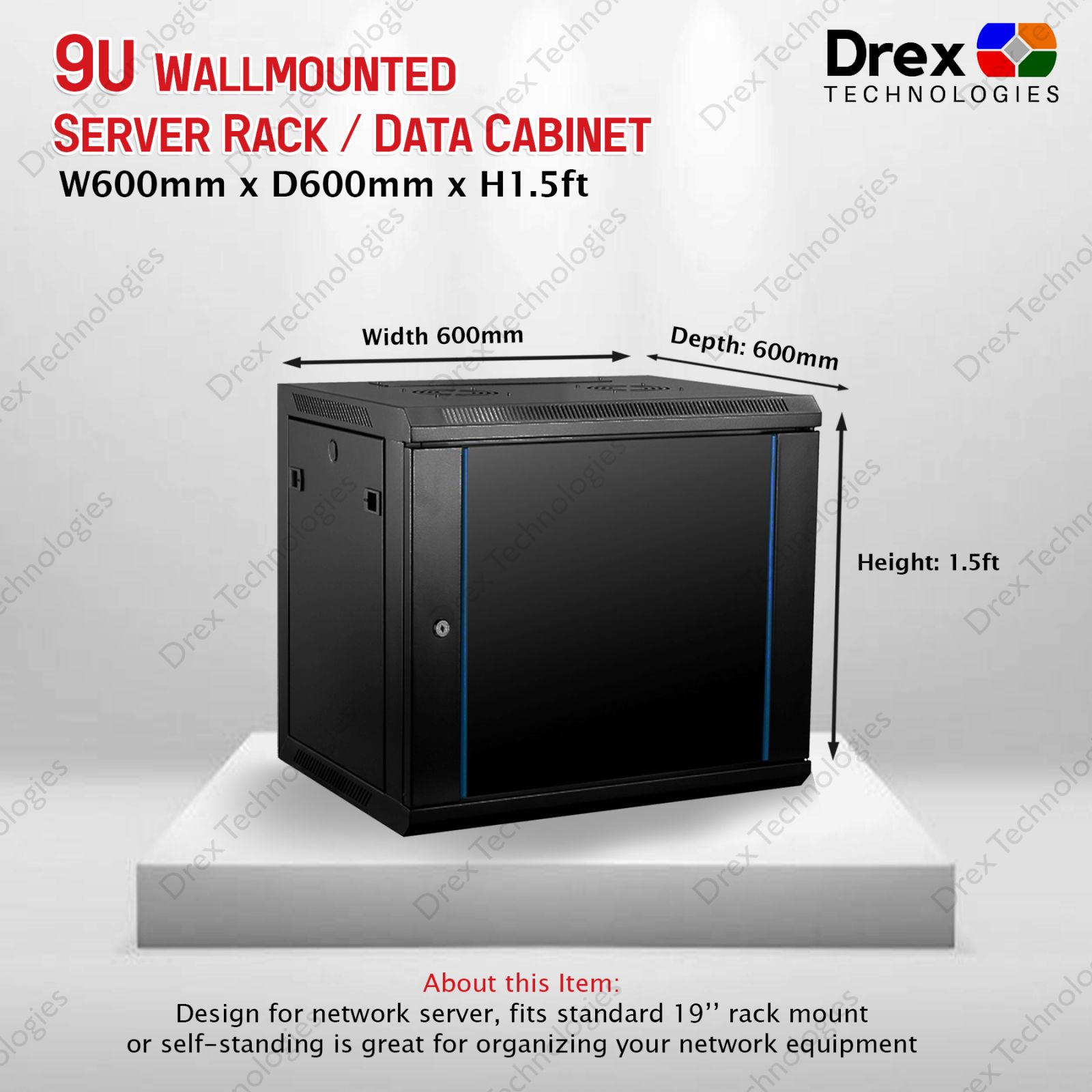 9u 9 Layer Data Cabinet 600x600x1 5ft