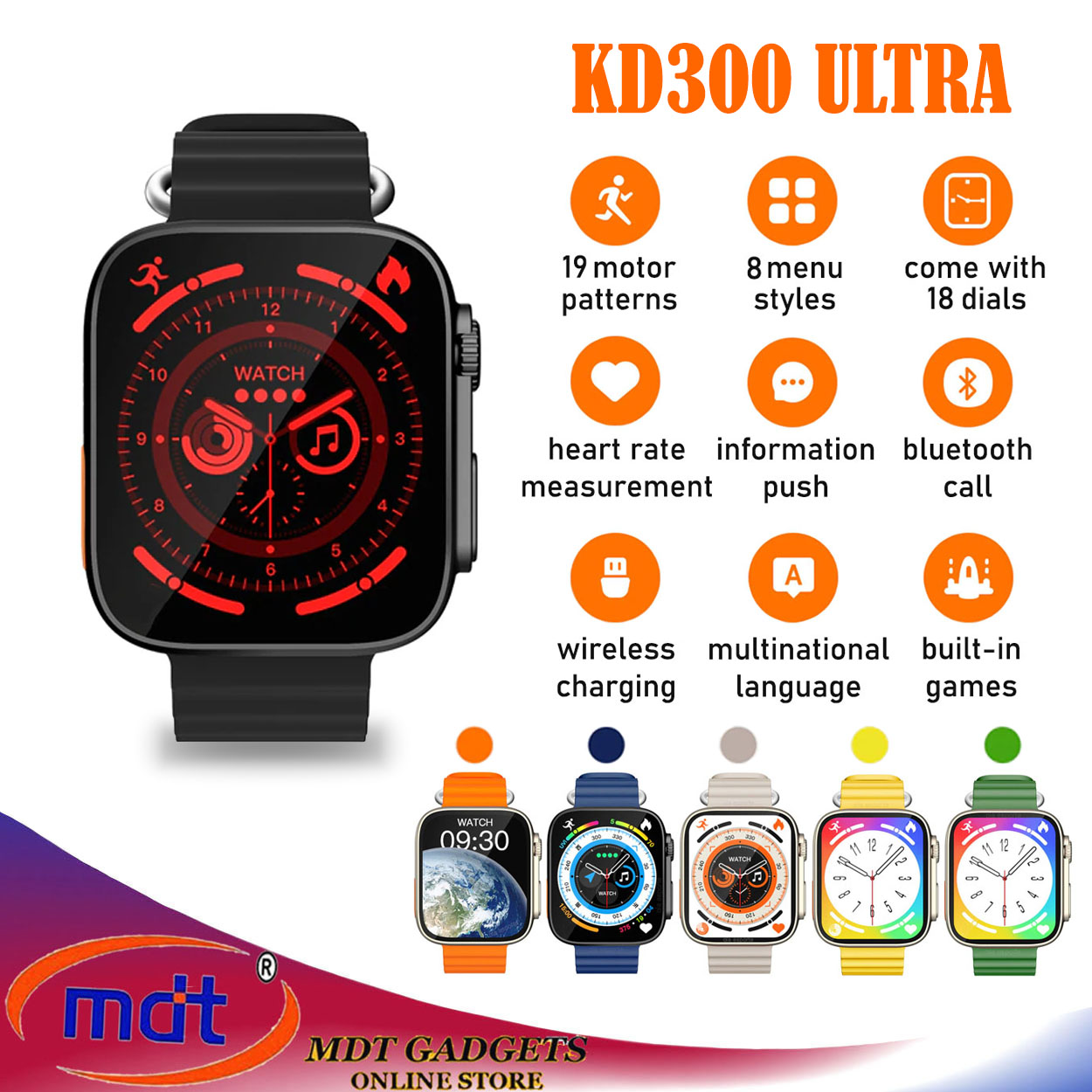 New KD300 Ultra Smart Watch 2.15 inch HD Screen Ultra Series