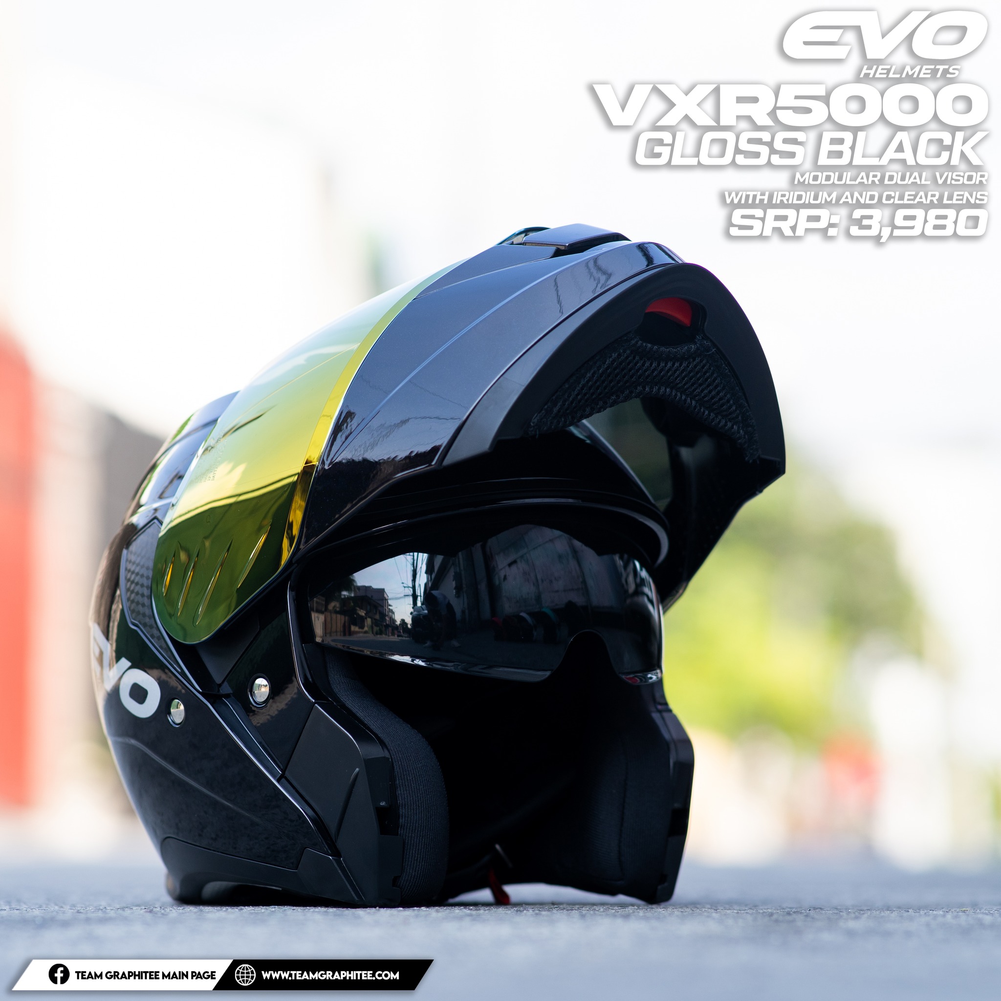 Evo helmet store modular dual visor