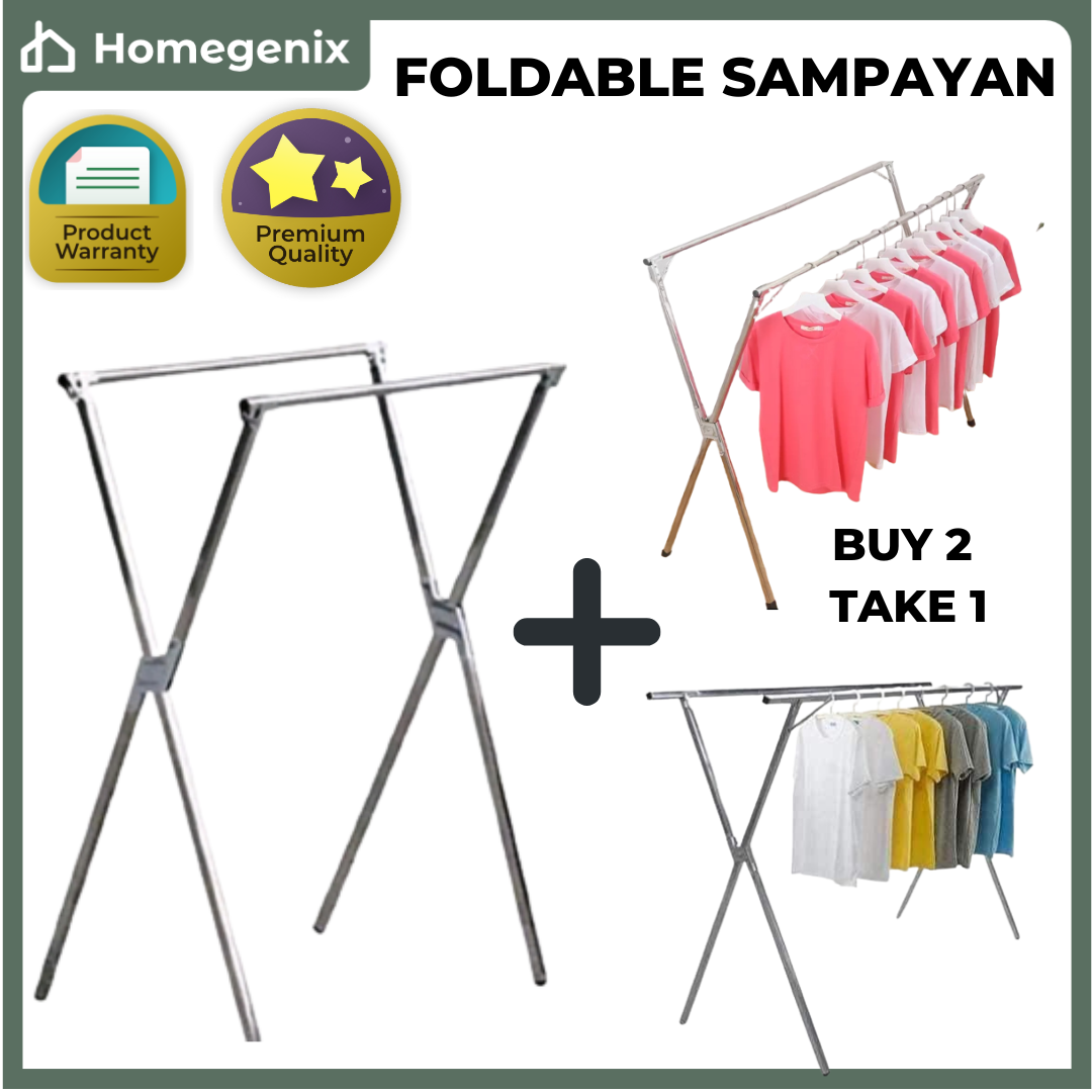FOLDABLE SAMPAYAN Buy 2 Take 1 Drying Rack Clothes Drying Rack for ...