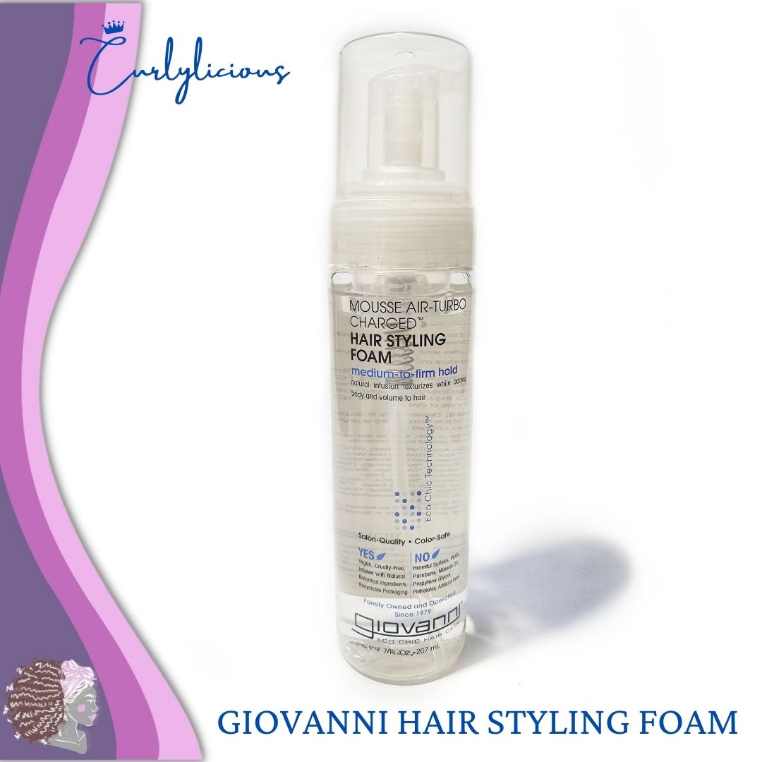GIOVANNI Natural Mousse Hair Styling Foam (207 ml) - CGM Approved | Lazada  PH