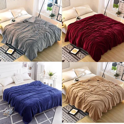 COSEE Blanket Plain 150*200cm Super Soft Warm Solid Micro Plush Fleece Blanket
