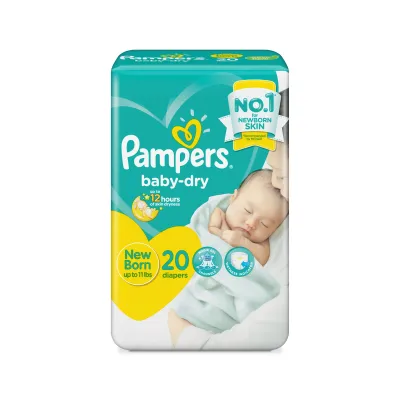 Pampers Baby Dry Taped New Born 20s