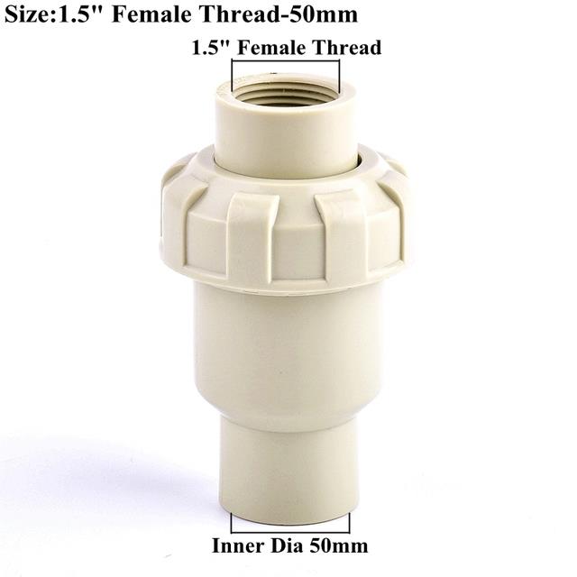 20 63mm PPH Check Valve Sewer Pipe Drain One Way Non Return Flap Valve