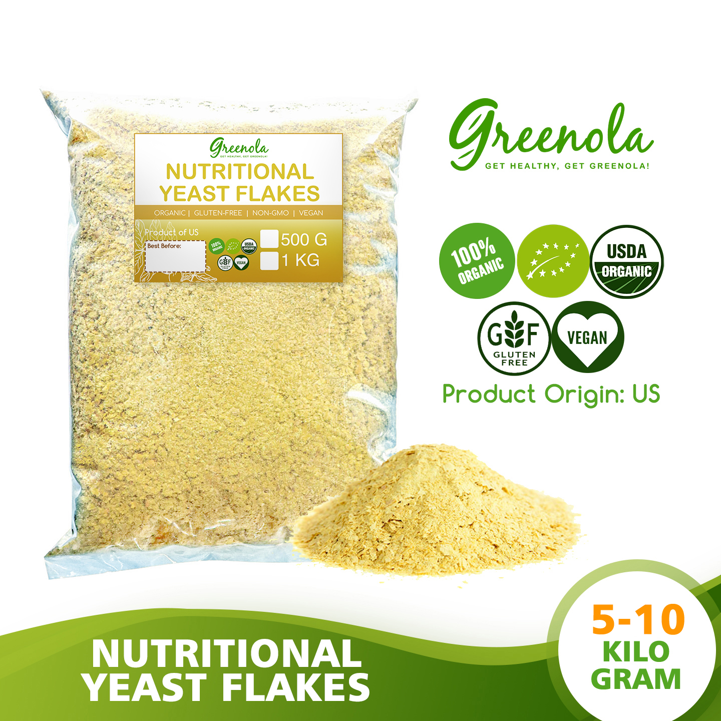 Greenola Organic Nutritional Yeast (Bulk) 5 kgs Lazada PH